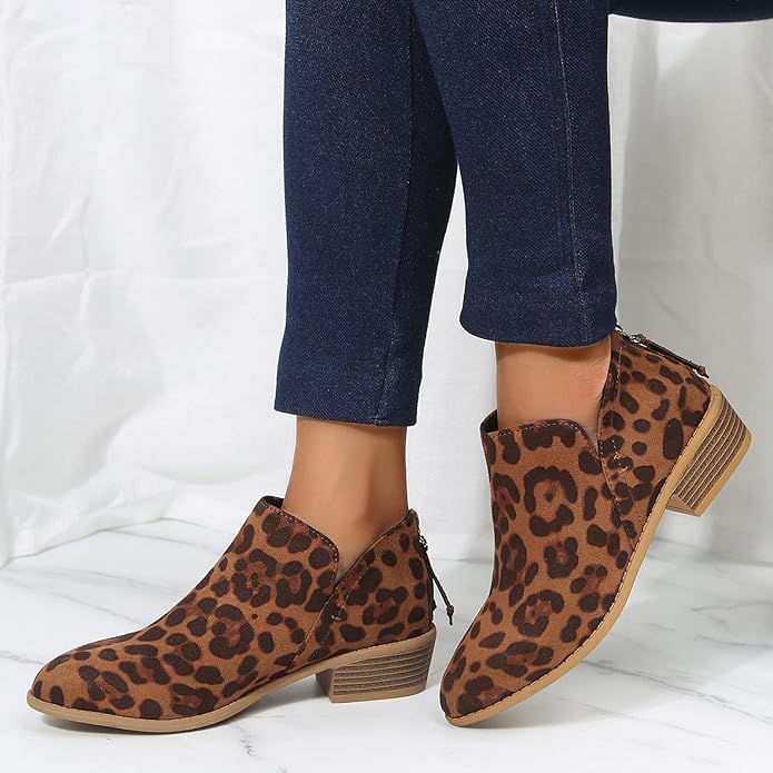 Ladies High Heel Ankle Boots Pointed Toe