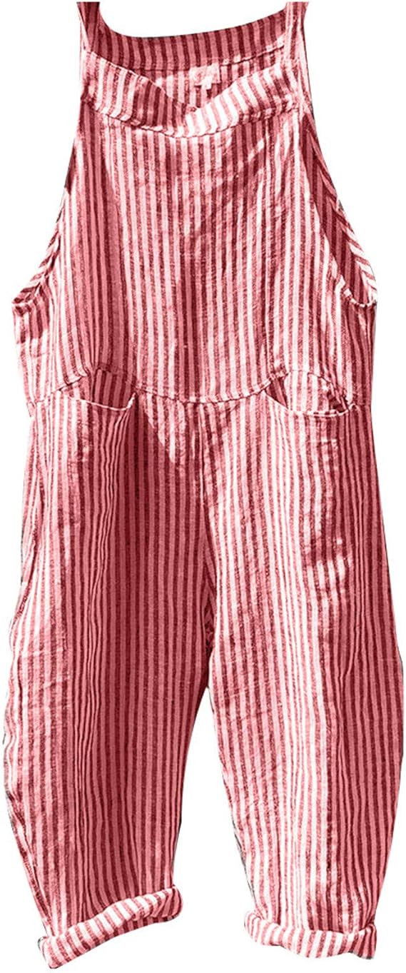 Loose Fit Stripe Women's Jumpsuit