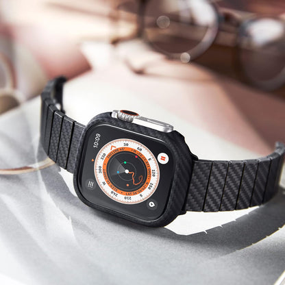 Thin Carbon Fiber Smartwatch Strap With Durable Cover