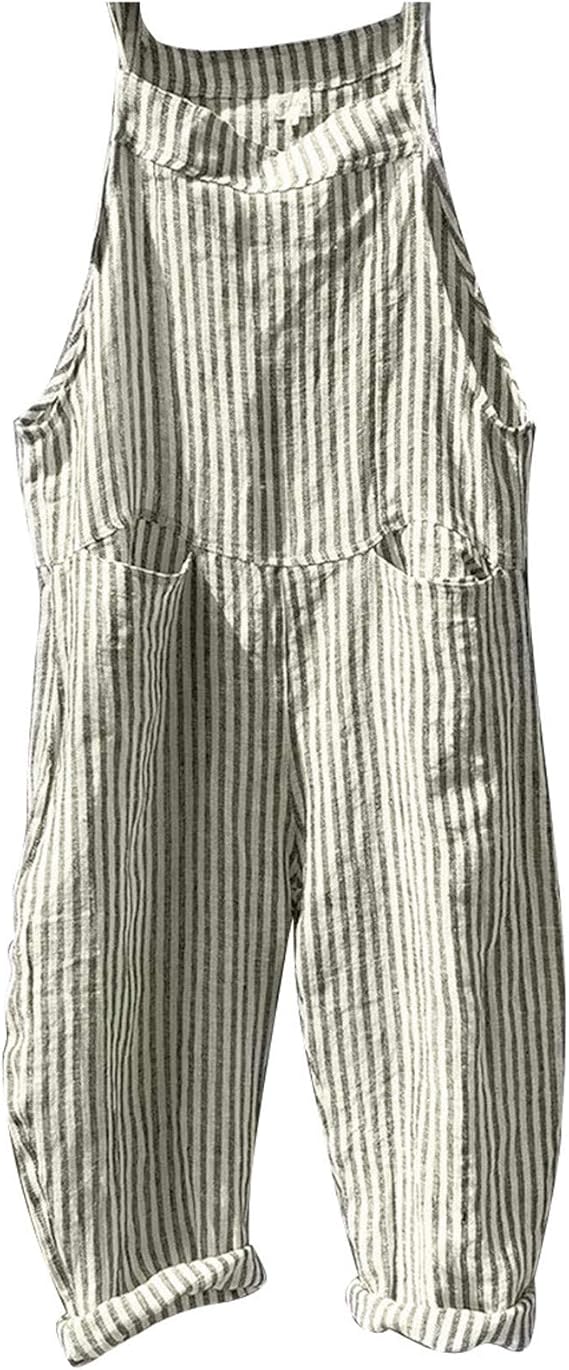 Loose Fit Stripe Women's Jumpsuit