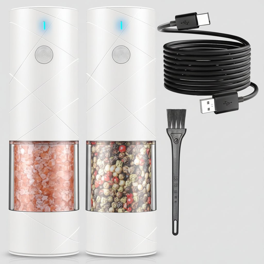 Compact Automatic Salt Pepper Mill Set