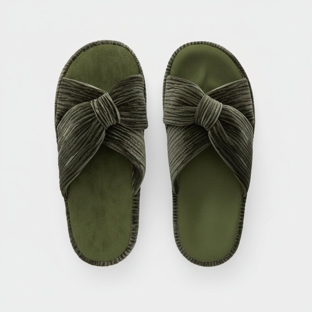 Comfortable Womens Bow Mule Slippers