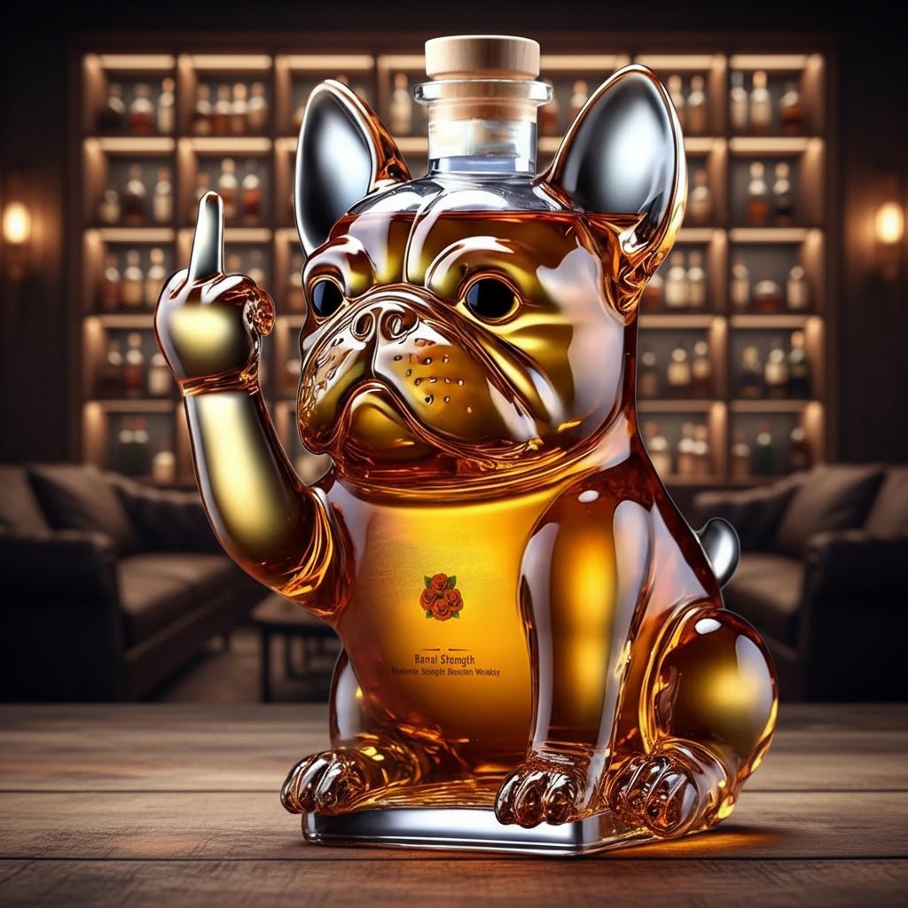 Luxury Dog Shaped Crystal Whiskey Decanter Bottle - VogeLuxe
