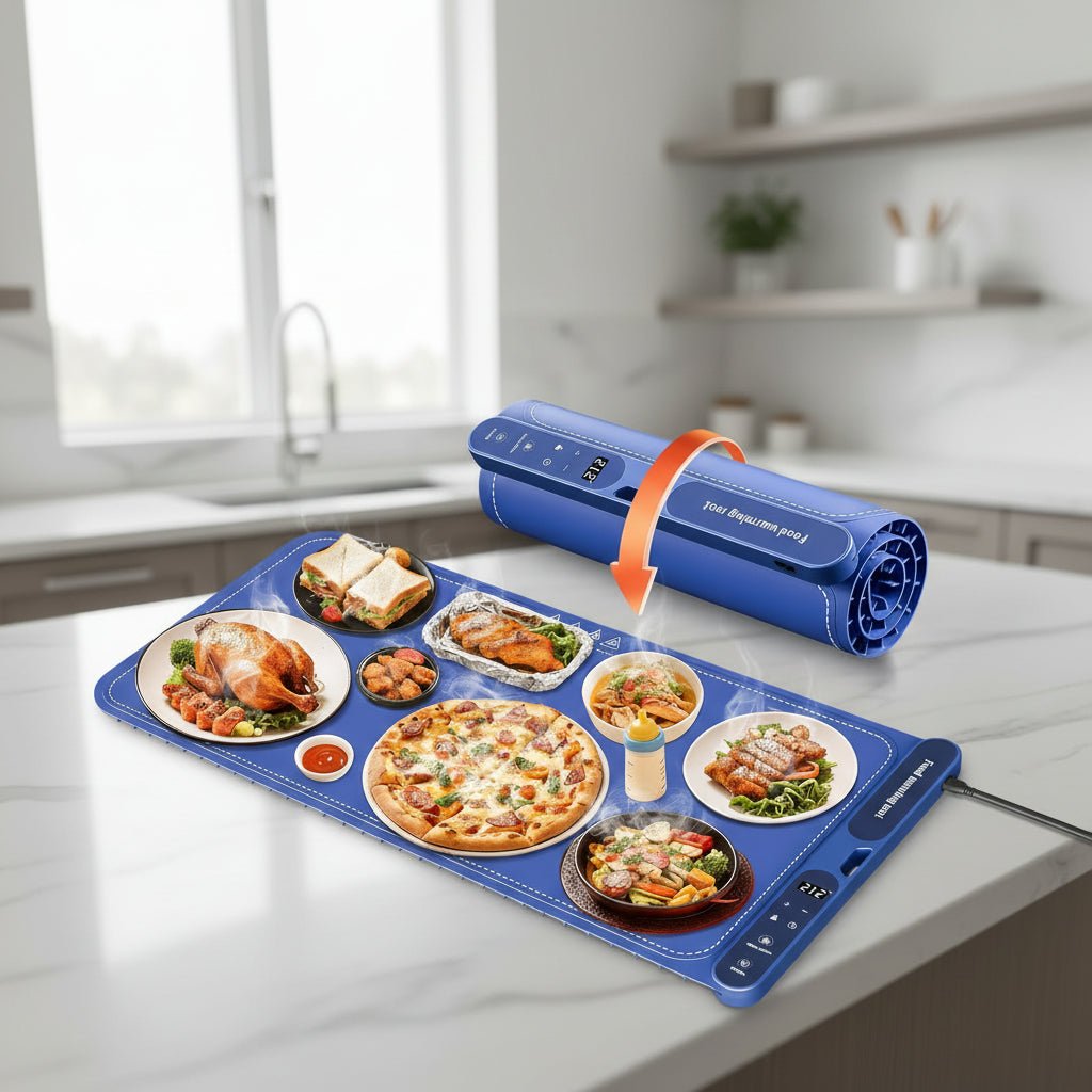 Heat Resistant Silicone Food Warmer Tray with Timer - VogeLuxe