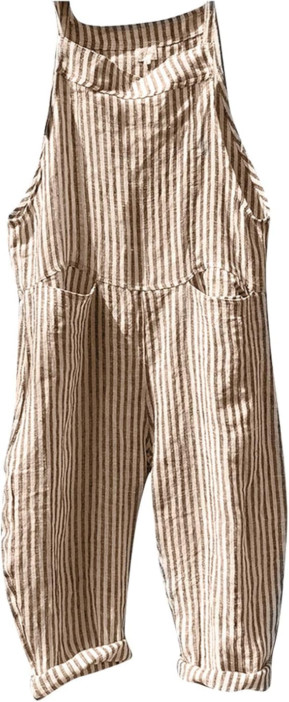 Loose Fit Stripe Women's Jumpsuit