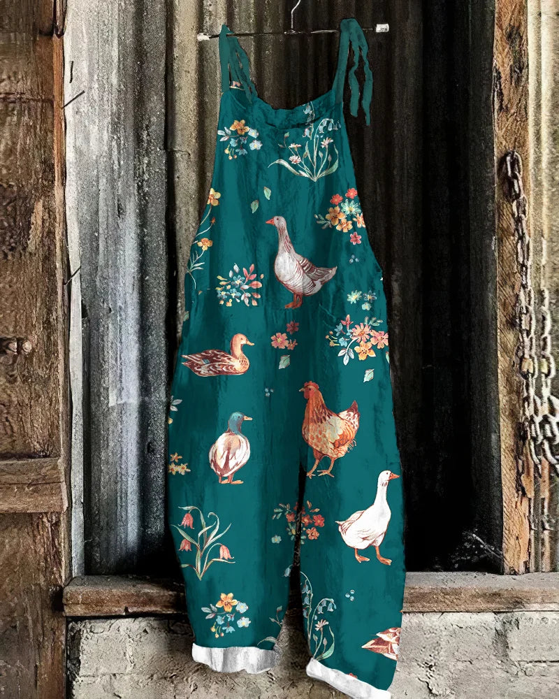 Summer Floral Print Women's Jumpsuit