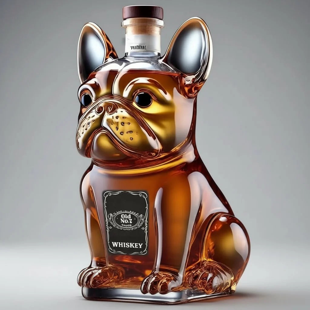 Luxury Dog Shaped Crystal Whiskey Decanter Bottle