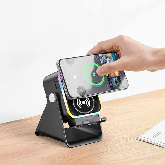 Wireless Portable Charging Speaker Phone Holder - VogeLuxe