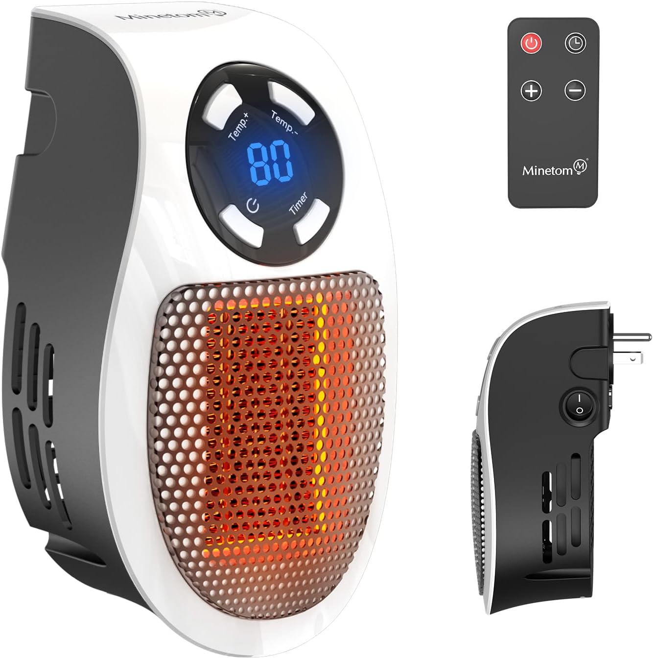 Compact Space Electric Heater with Remote - VogeLuxe