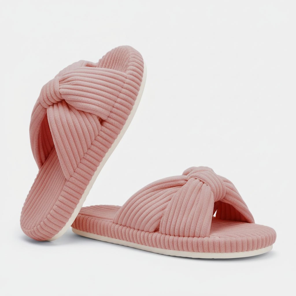 Comfortable Womens Bow Mule Slippers