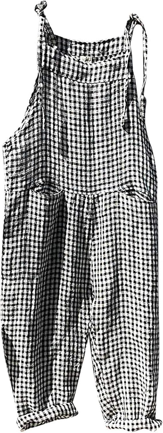 Ladies Loose Fit Stripe Jumpsuit
