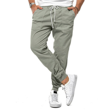 Relaxed Fit Cargo Pants with Textured Trim