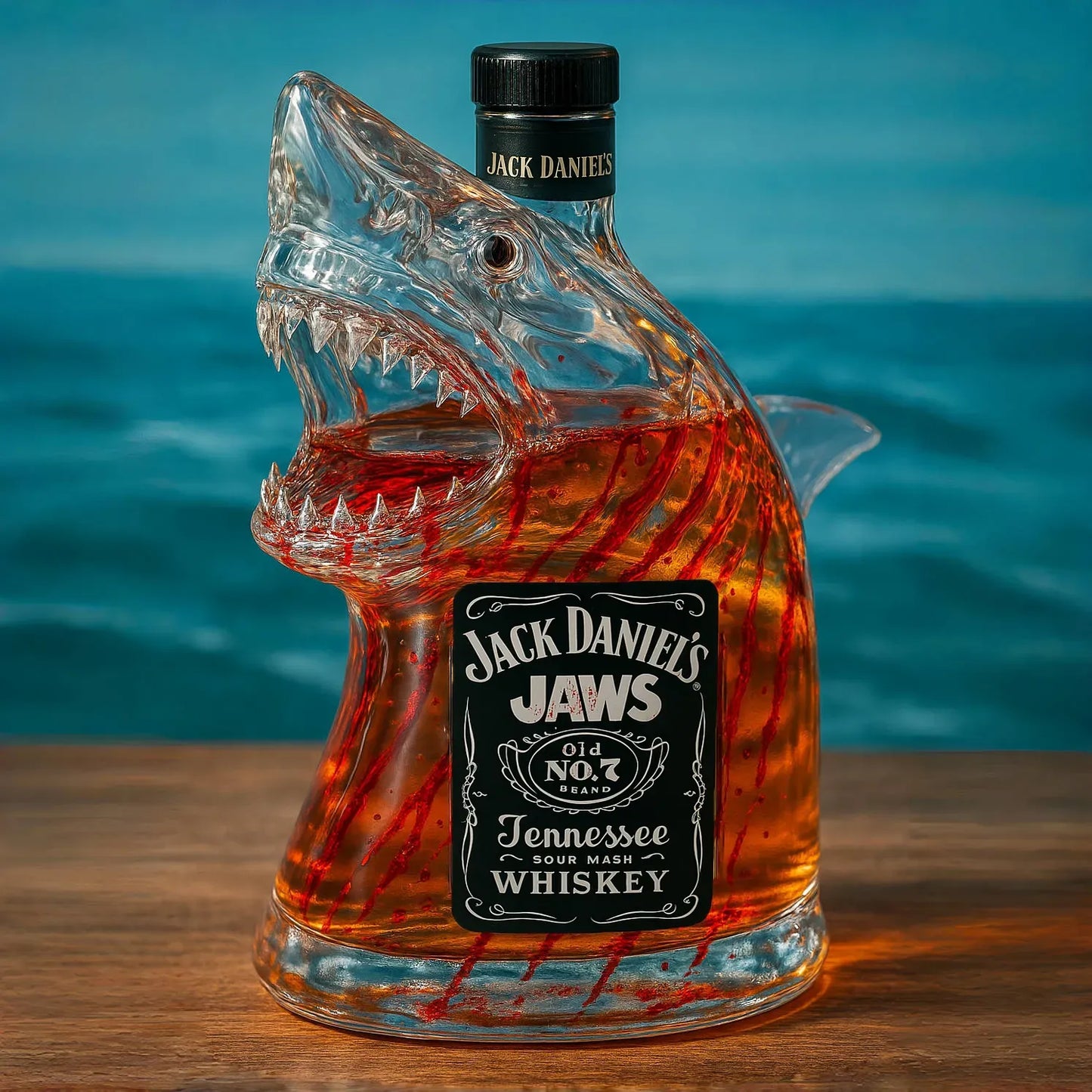 Unique Shark Head Bottle Movie Collector Item - VogeLuxe