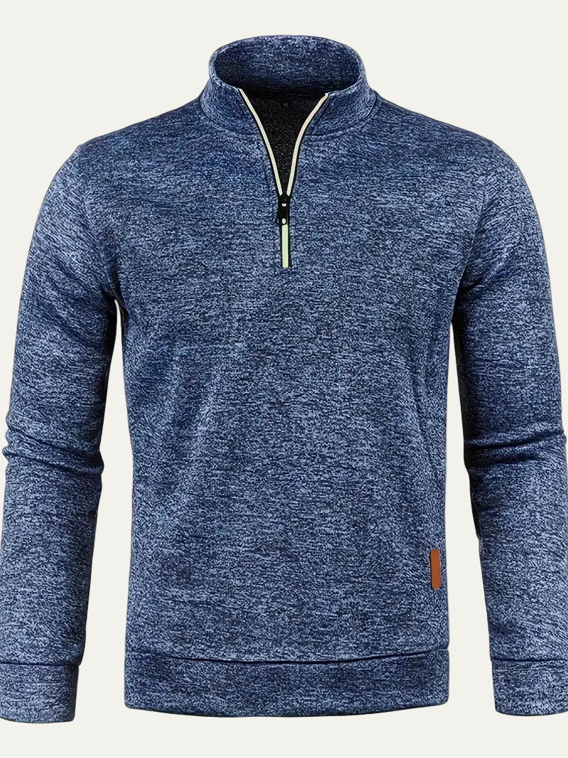 VogeLuxe | Men’s Contrast Trim Quarter Zip Pullover
