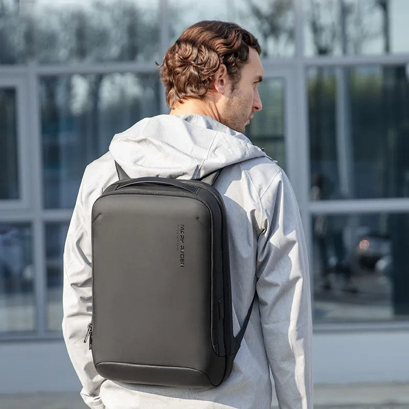 Durable Lightweight Laptop Backpack Black Grey Protection - VogeLuxe