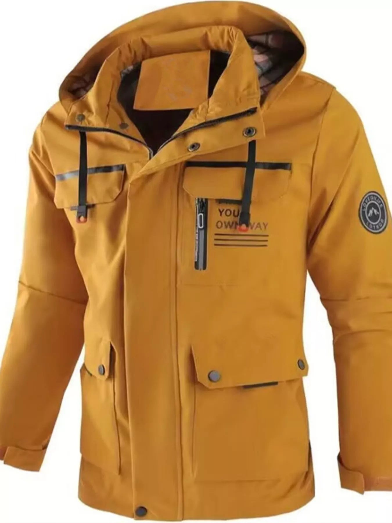 Large Size Waterproof Hooded Parka Jacket
