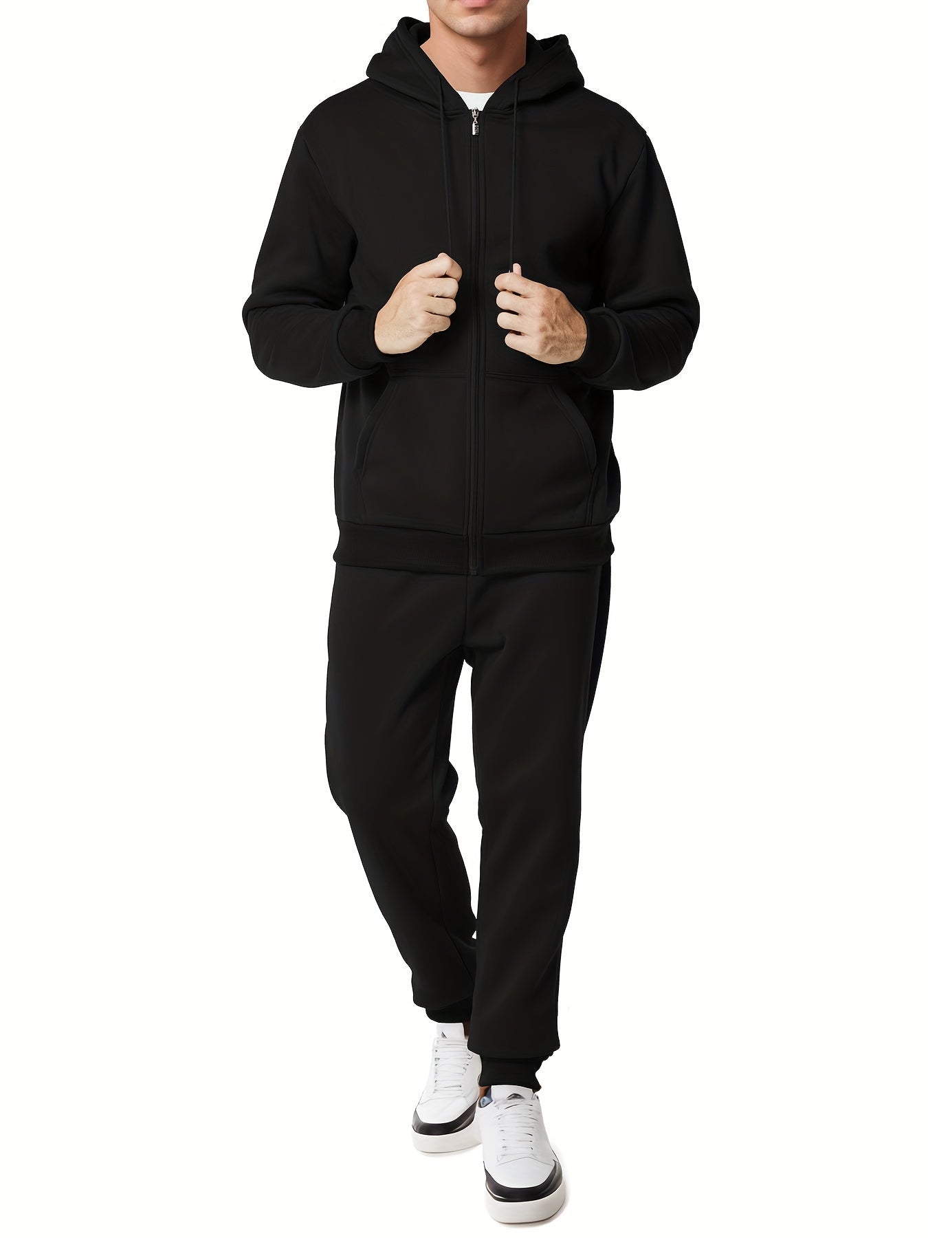 Classic Comfortable Men's Tracksuit Hoodie and Pants Set - VogeLuxe
