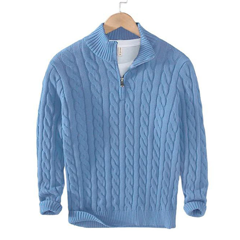 VogeLuxe | Men’s Quarter Zip Knit Sweater and Tailored Trouser Set