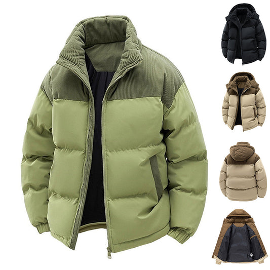 Warm Quilted Corduroy Parka Jacket - VogeLuxe