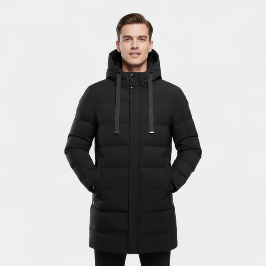 Warm Waterproof Men's Puffer Parka Jacket - VogeLuxe