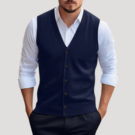 Men's Stylish Knit Waistcoat Sweater Vest - VogeLuxe