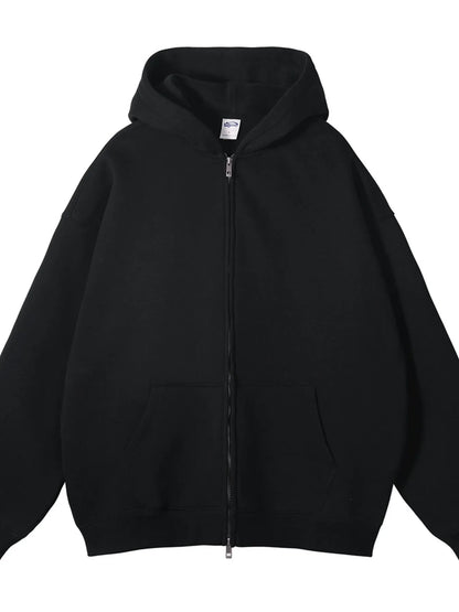 Warm Men's Zip Up Fleece Hooded Jacket