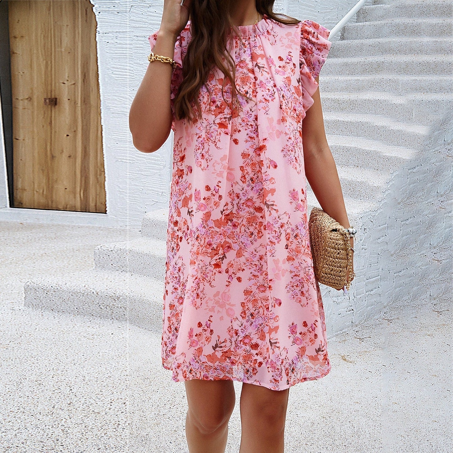 Cute Floral Mini Sundress for Women - BritishElegance