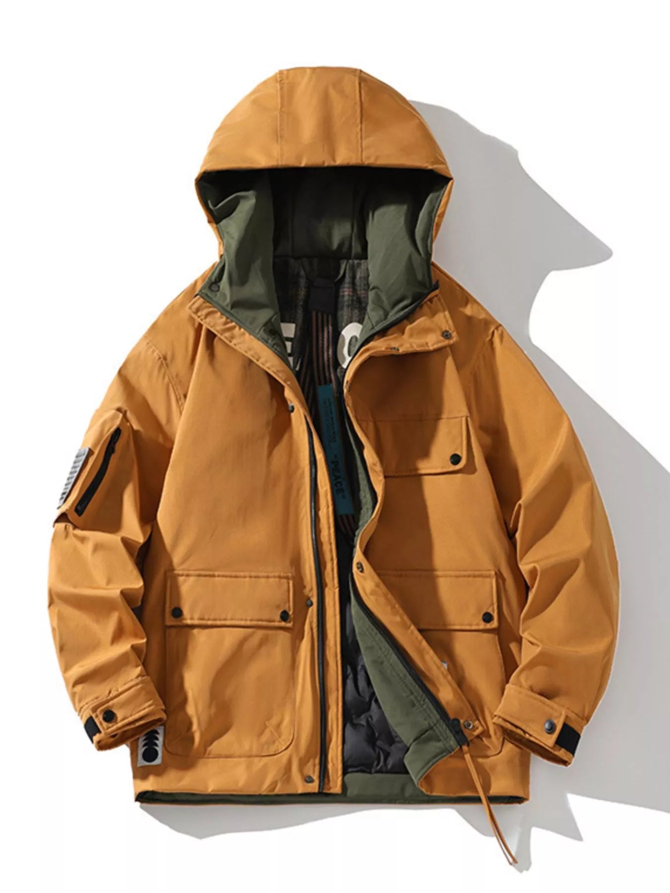 Large Mens Hooded Winter Coat