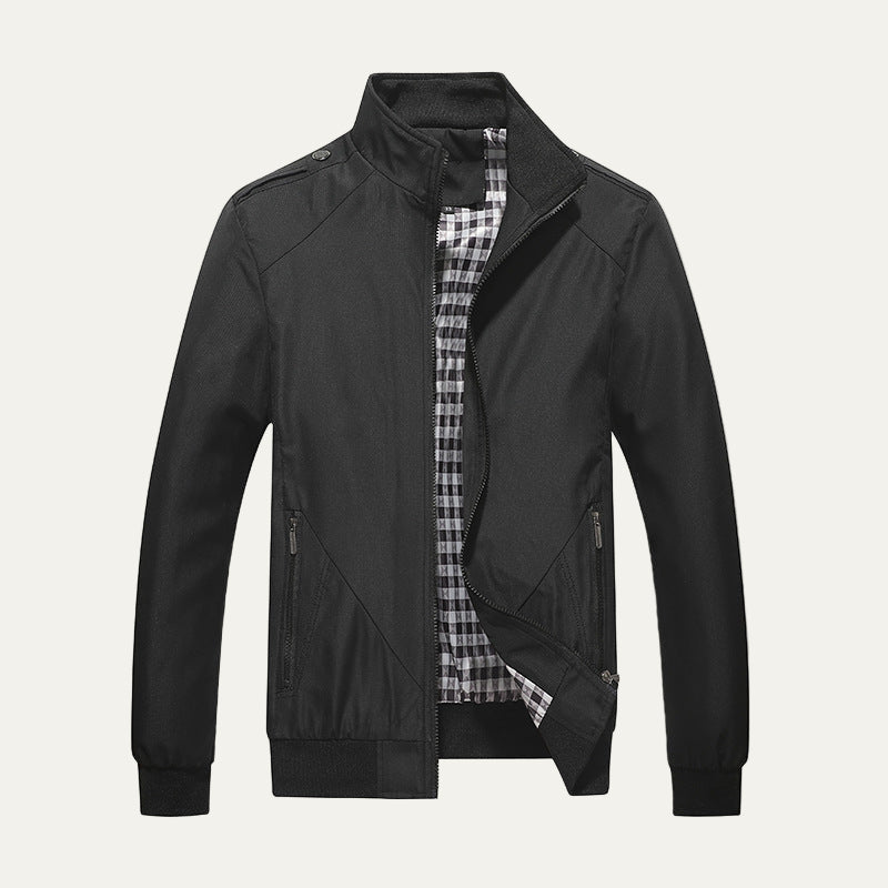 VogeLuxe | Men’s Stylish Lightweight Stand Collar Bomber Jacket