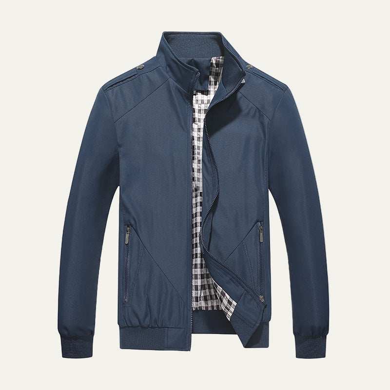 VogeLuxe | Men’s Stylish Lightweight Stand Collar Bomber Jacket