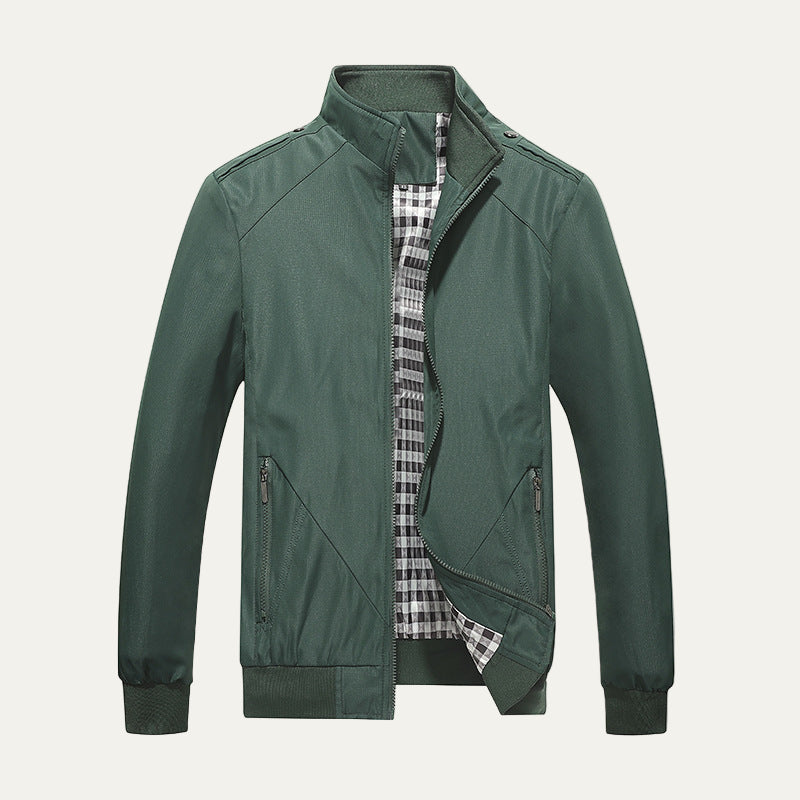 VogeLuxe | Men’s Stylish Lightweight Stand Collar Bomber Jacket