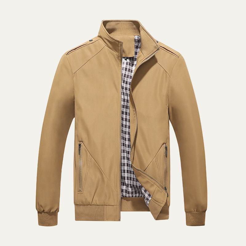 VogeLuxe | Men’s Stylish Lightweight Stand Collar Bomber Jacket