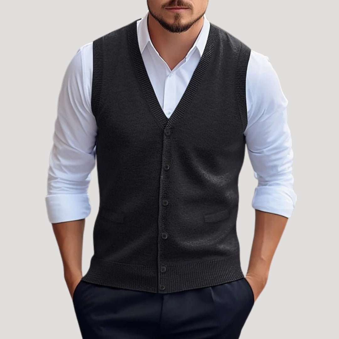 Men's Stylish Knit Waistcoat Sweater Vest