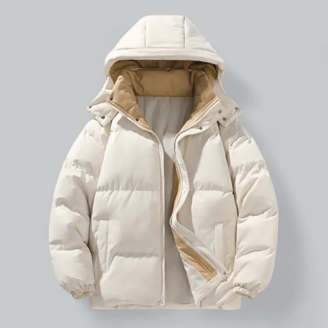 Corto Parka Uomo Caldo Invernale con Cappuccio