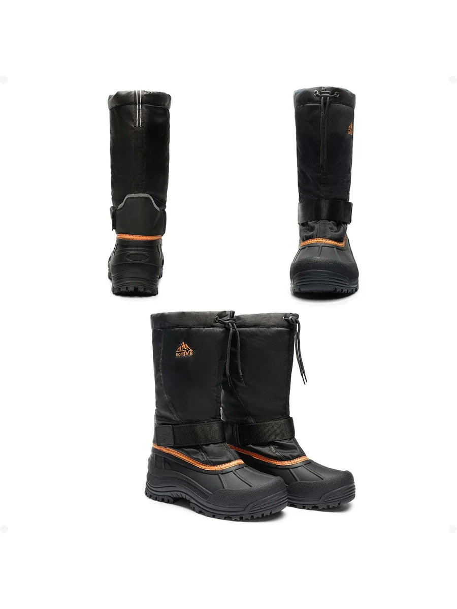 VogeLuxe | Men’s Tall Rugged Winter Snow Boots with Strap and Drawstring
