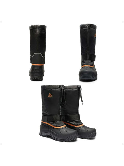 VogeLuxe | Men’s Tall Rugged Winter Snow Boots with Strap and Drawstring