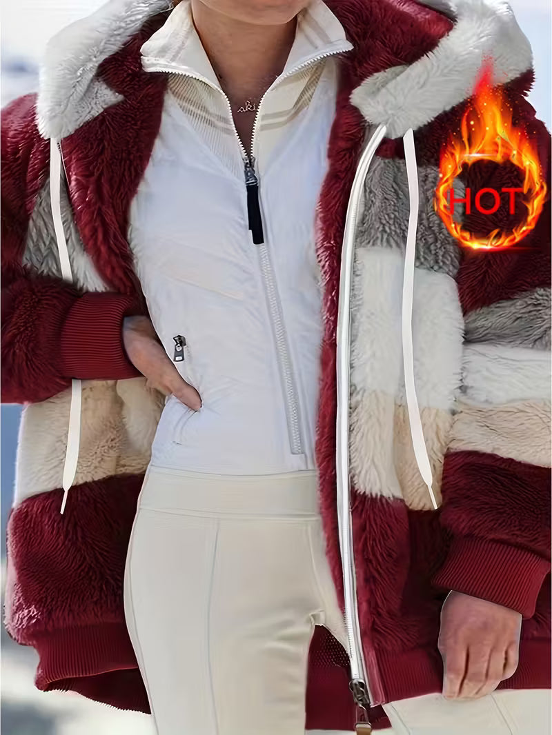 Soft Faux Fur Parka Coat - Warm Women's Winter Jacket
