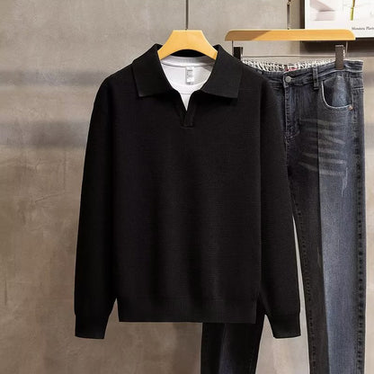 Classic Men's Knit Polo Sweater