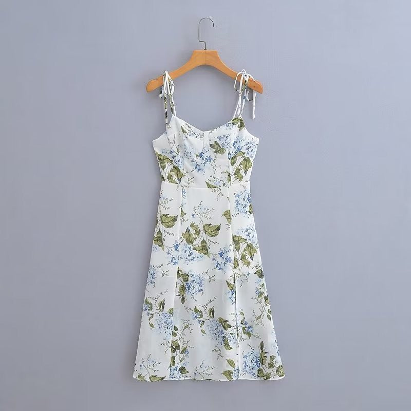 Beautiful Floral Sleeveless Midi Dress for Women - VogeLuxe
