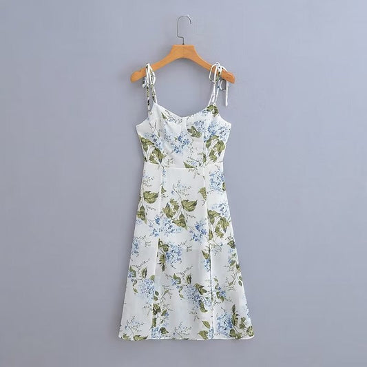 Beautiful Floral Sleeveless Midi Dress for Women - VogeLuxe