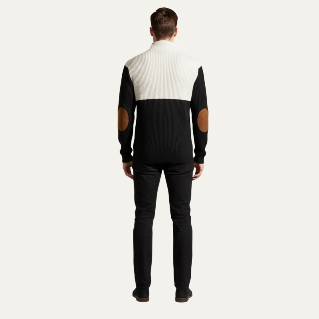 VogeLuxe | Men’s Color Block Button Placket Sweater