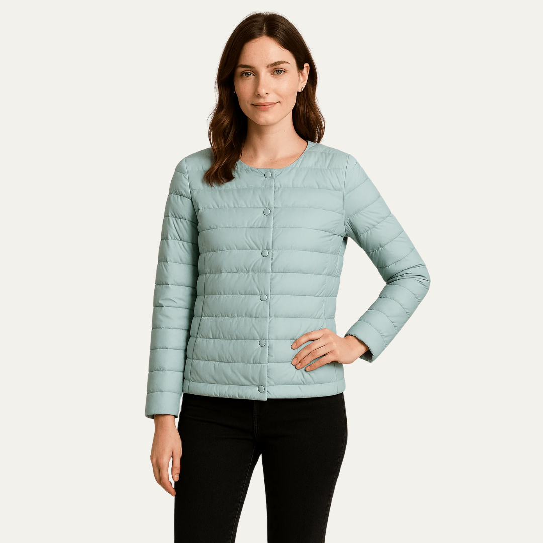 VogeLuxe | Women’s Lightweight Quilted Snap Jacket
