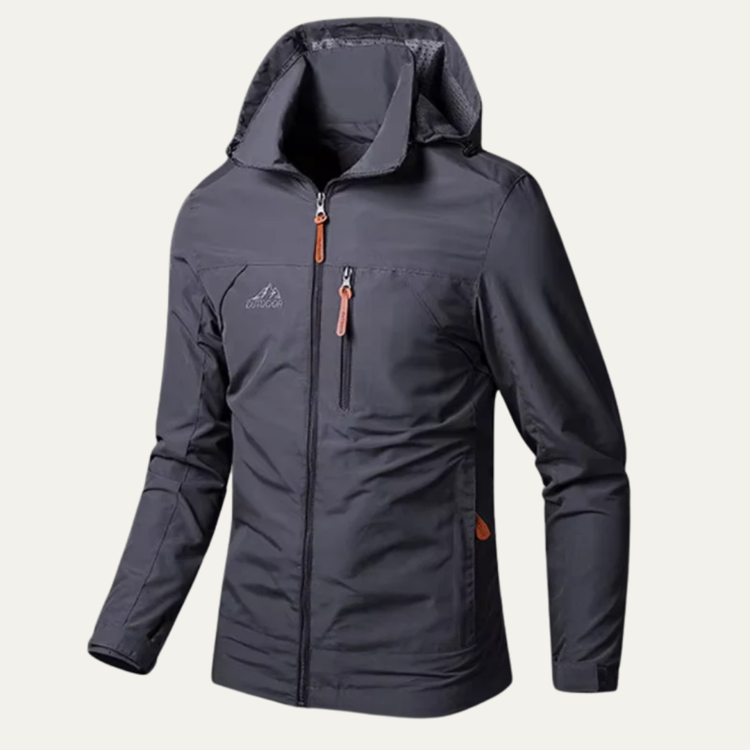 VogeLuxe | Men’s Lightweight Hooded Utility Windbreaker Jacket