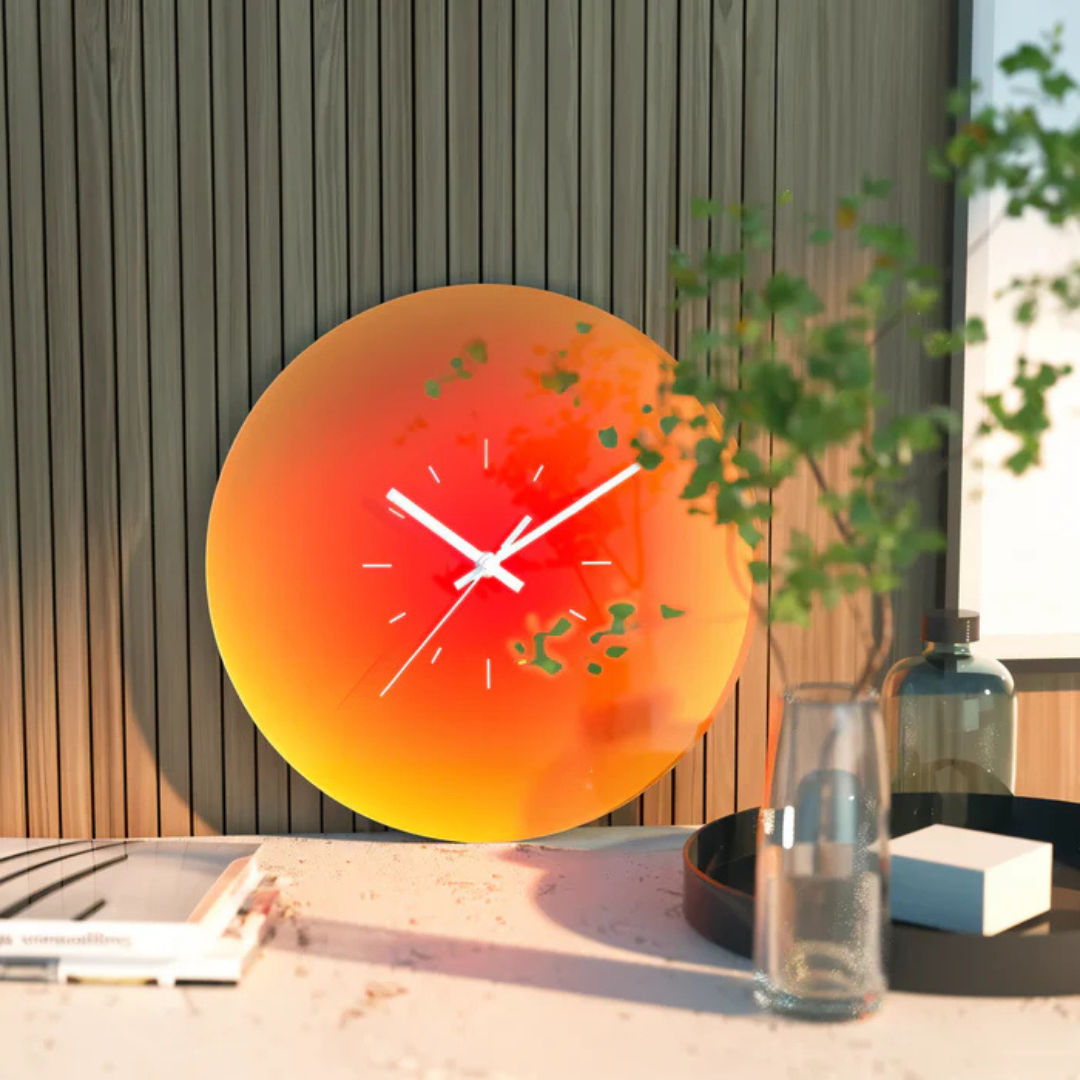 Modern Silent Glass Wall Clock - BritishElegance
