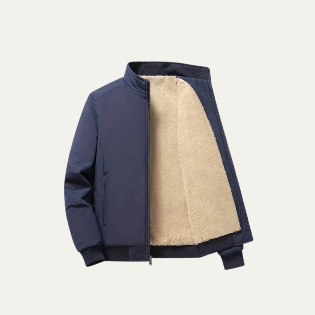 VogeLuxe | Men’s Warm Faux Fur Lined Flight Jacket