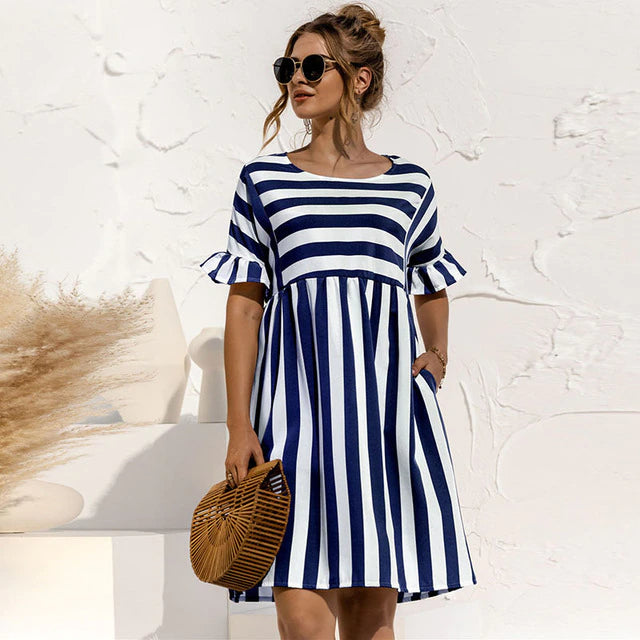 Women's Lightweight Comfortable Striped Sundress