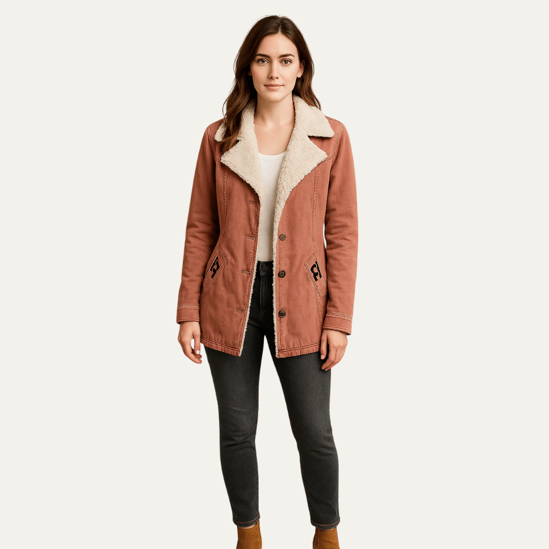 VogeLuxe | Women’s Sherpa Collar Single-Breasted Jacket