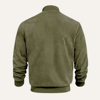 VogeLuxe | Men’s Textured Zip Up Casual Bomber Jacket