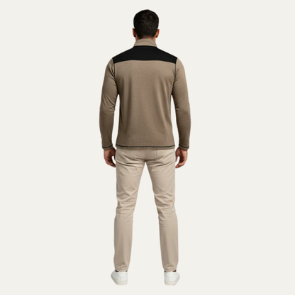 VogeLuxe | Men’s Quarter Zip Technical Pullover With Chest Pocket