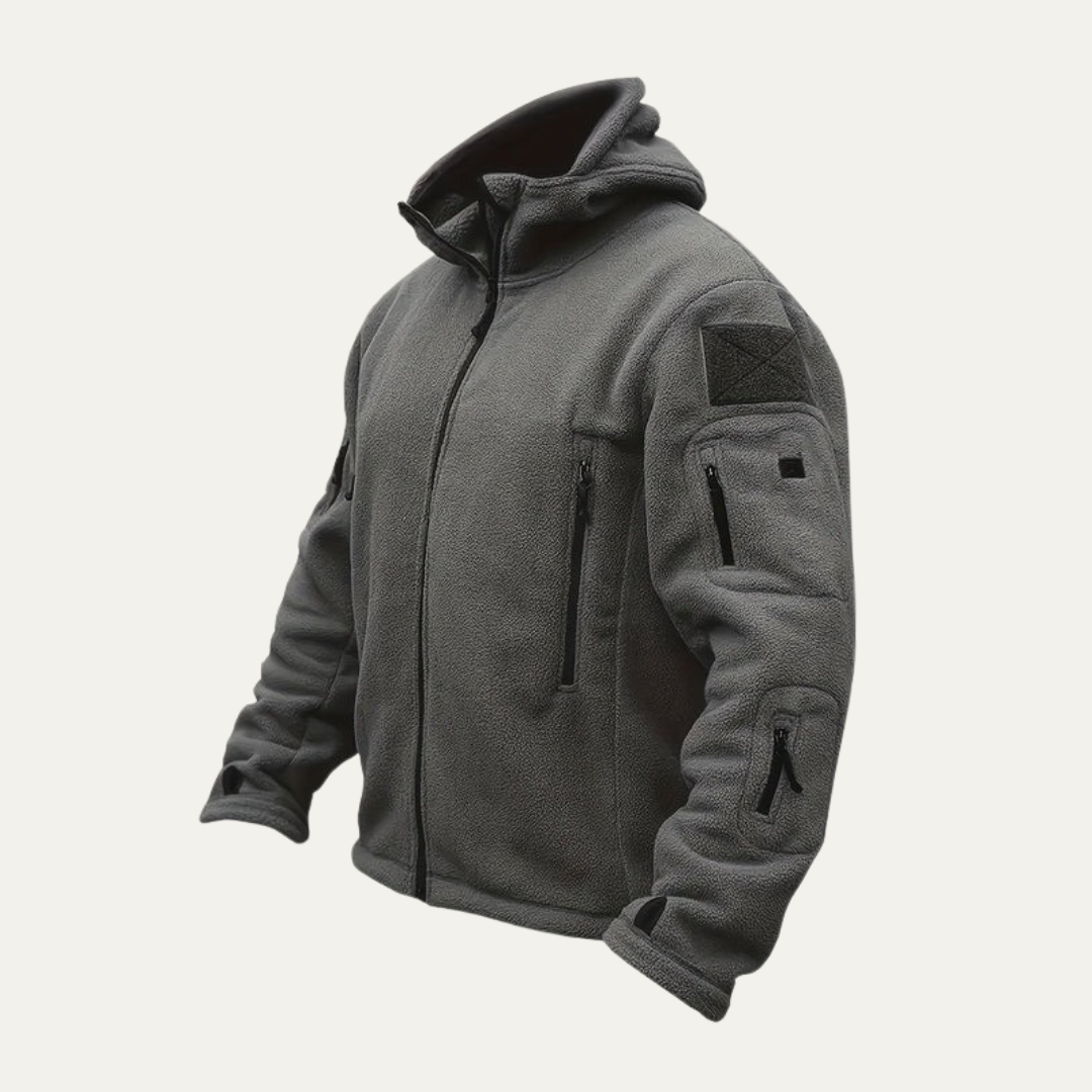 VogeLuxe | Men’s Tactical Full-Zip Fleece Hoodie